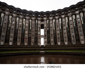 Panorama View Of Postmodern Architecture Building Block Complex Espaces D Abraxas In Noisy Le Grand Paris France, Europe