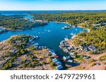 Panorama view of Käringsund situated at Aland islands in Finland