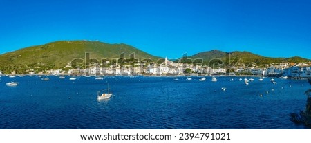 Panorama view of Spanish village Cadaques.