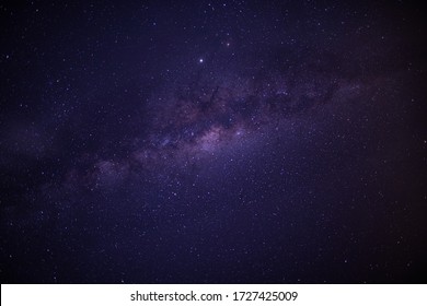 Panorama view universe space shot of milky way galaxy with stars on a night sky background. The Milky Way is the galaxy that contains our Solar System. - Shutterstock ID 1727425009