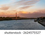 Panorama of Vistula river in Warsaw