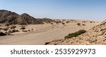 A panorama of Wadi Massal (Masil) at the north entrance, Riyadh Province, Saudi Arabia