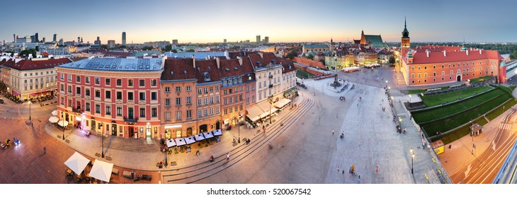 Panorama Of Warsaw Old Town, Poland