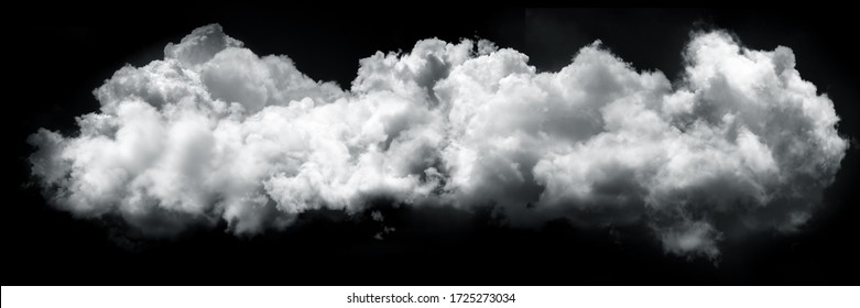 Panorama white cloud on black background. Wide sky and clouds dark tone. - Shutterstock ID 1725273034