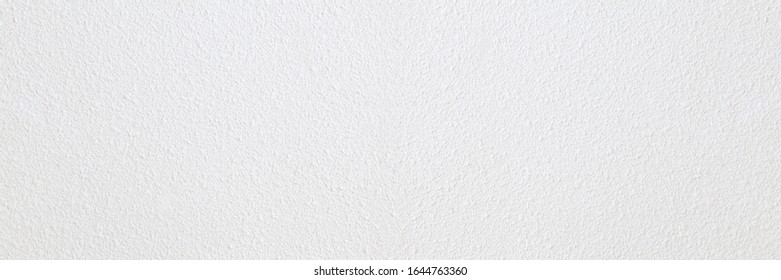 Panorama White Concrete Long Wall With Rustic Natural Texture For Abstract Background Texture And Design Purpose