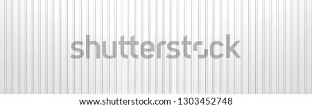 Panorama of White Corrugated metal texture surface or galvanize steel background