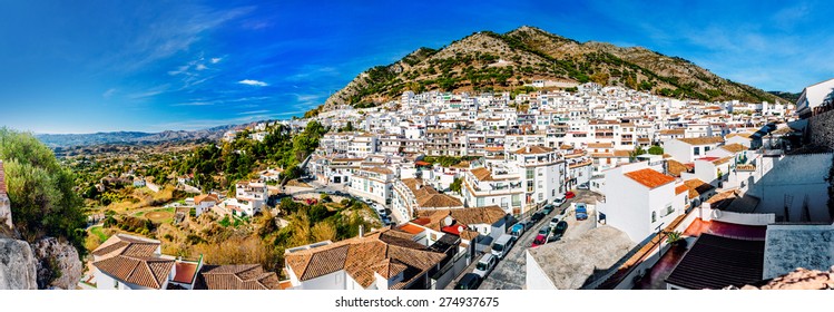Panorama of white village of Mijas. Costa del Sol, Andalusia. Spain