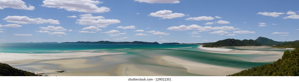 Panorama Of Whitehaven Beach, Queensland/Australia