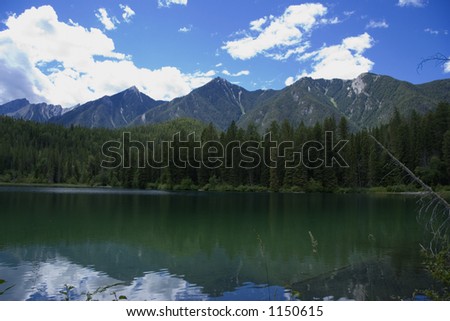 Panorama of the Whiteswan Lake - Located in the Kootenay Range of the Rocky Mountains, BC, Canada