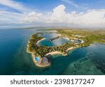 Panoramas of Marriott Momi Bay in Fiji