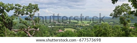 Panorama,the point view of Phu Puttho park .(Amphoe Mueang Loei at Loei in Thailand.)