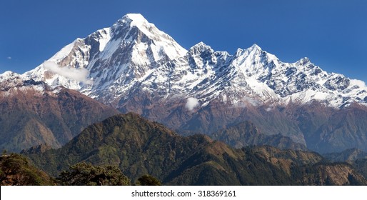 panoramatic view from Jaljala pass to Dhaulagiri Himal - Guerrilla trek in Western Nepal