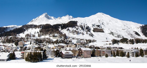 Panorame View Of Davos (Switzerland)