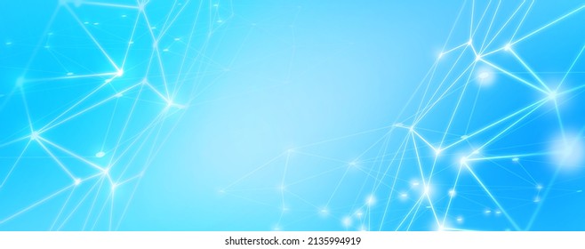 Panoramic abstract dot and triangle connection background., The world is connect and smaller concept, Digital futuristic Earth minimalism background - Shutterstock ID 2135994919