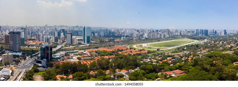 Panoramic Aerial Photograph Of The Sao Paulo Jockey Club