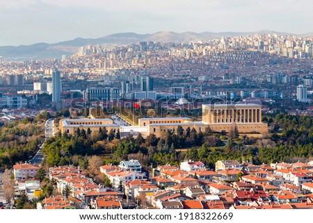 Panoramic Ankara view with Anitkabir