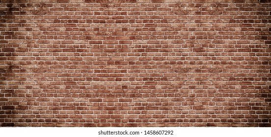 Panoramic Background Of Wide Old White Brick Wall Texture. Home Or Office Design Backdrop