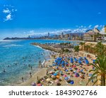 panoramic beach of Benidorm in Spain