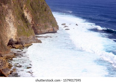 
panoramic beach with extreme cliff object