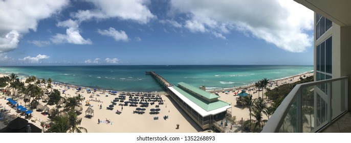 Panoramic beach pier
