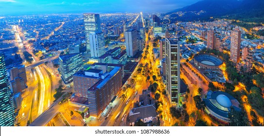 Panoramic Of Bogota Colombia