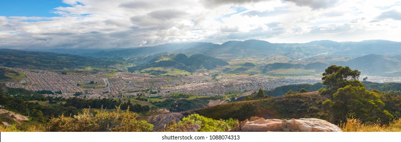 Panoramic Of Bogota Colombia
