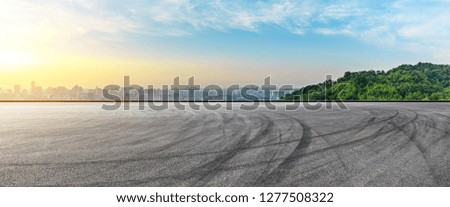 Similar – Image, Stock Photo Asphalt road in a rural landscape