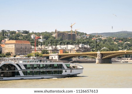 The panoramic cityscape of the historical architecture of Buda and Pest districts, famous chain bridge and the Danube river in Budapest, Hungary