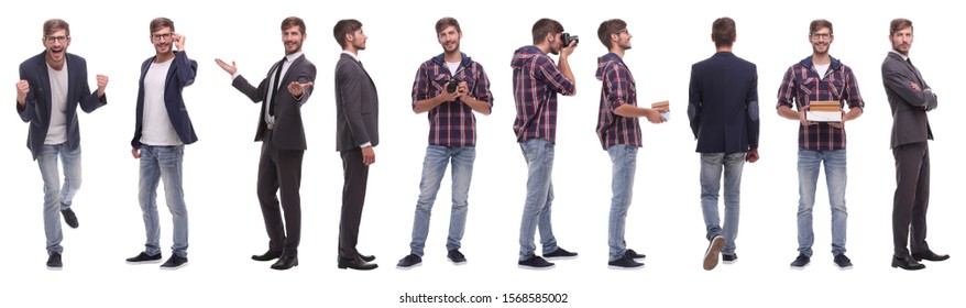 Large Group Same Teenage Boy Frontback Stock Photo 1812882841 ...