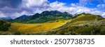 Panoramic Empire Pass Summer Landscape in Wasatch Mountains in Park City, Utah, USA