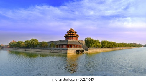 Panoramic Forbidden city in Beijing,China