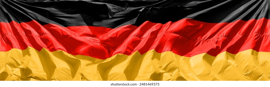 Panoramic German Flag. National flag of Germany - Powered by Shutterstock