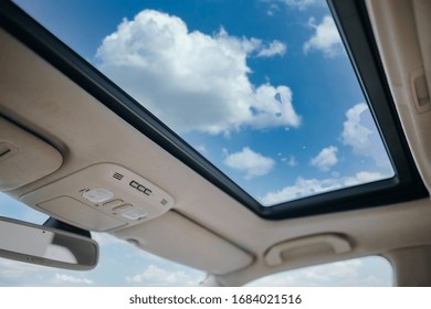 Panoramic Glass Sun Roof In The Car