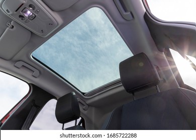 Panoramic Glass Sun Roof In The Car