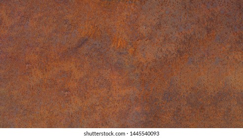 Panoramic grunge rusted metal texture, rust and oxidized metal background. Old metal iron panel. High quality