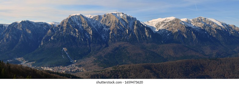 Panoramic image from bucegi mountains,romania