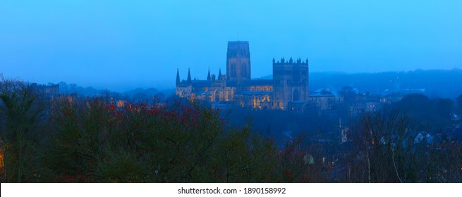 Panoramic Image of Durham City with the Cathedral on the Horizon. Durham, County Durham, England, UK.