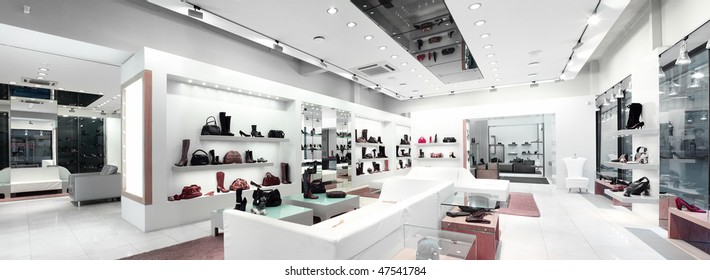 panoramic interior of a shop