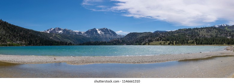 Panoramic At June Lake, CA. Summer Day 