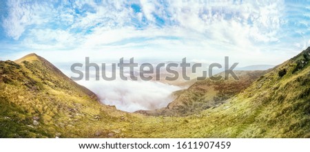 Similar – Foto Bild Grüne Berge in den Wolken