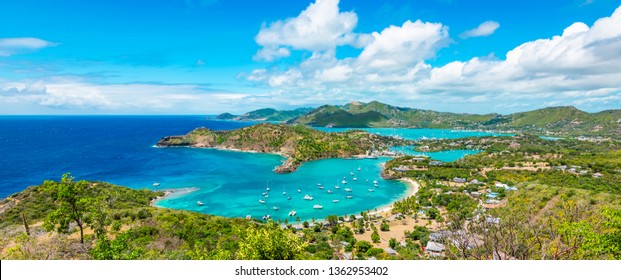 Panoramic landscape of Shirley Heights, Antigua and Barbuda
