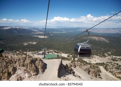 Panoramic From Mammoth Mountain's Ski Lift In California During Summer