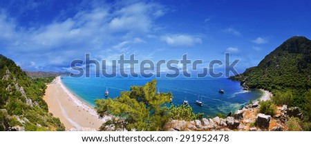 Panoramic Olympos Beach. Cirali, Turkey