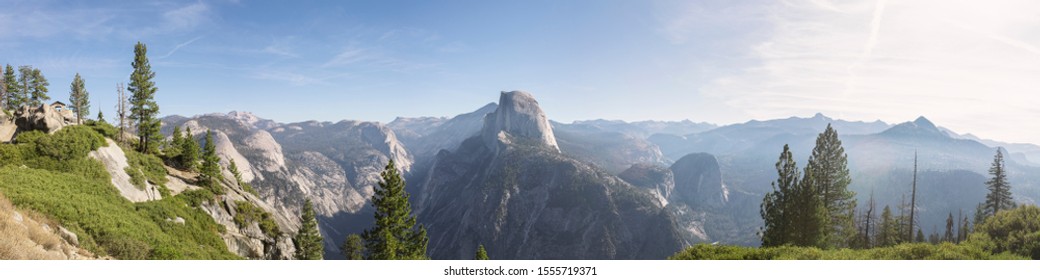 Panoramic Photo Of Half Dome - Sunrise