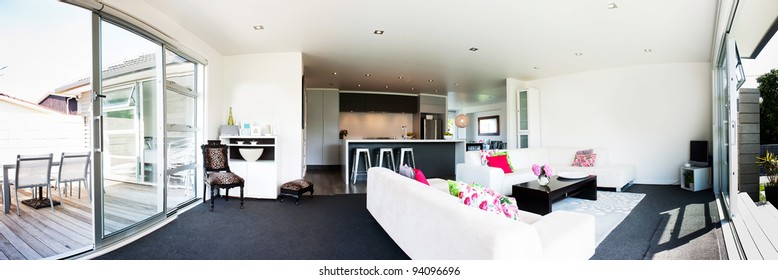 Panoramic Photo Of A Modern Interior Design Home