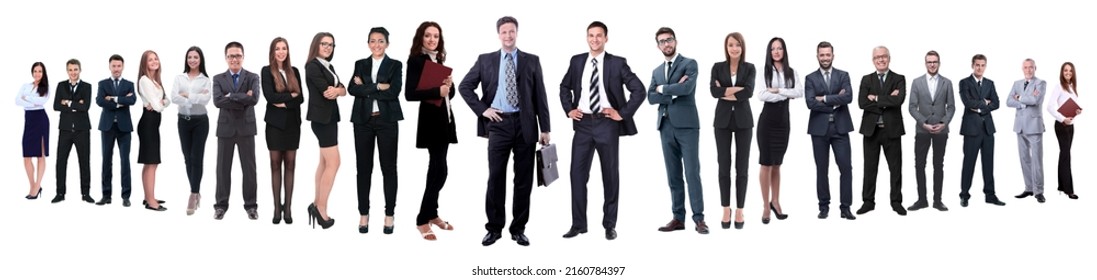 Panoramic Photo Of A Professional Numerous Business Team