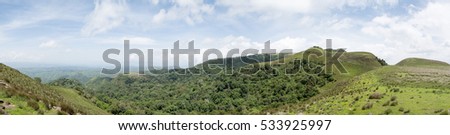 Aerial photos A small village in the jungle in Chiang Mai