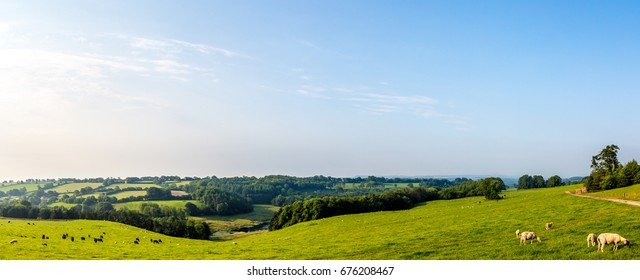 Panoramic Picture of the South Somerset Countryside UK - Shutterstock ID 676208467