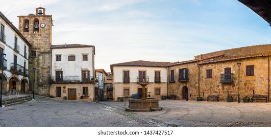 Panoramic Plaza Mayor In San Martin De Trevejo