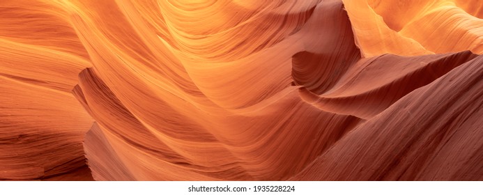 A panoramic shot of the breathtaking Antelope Canyon in Arizona, the USA